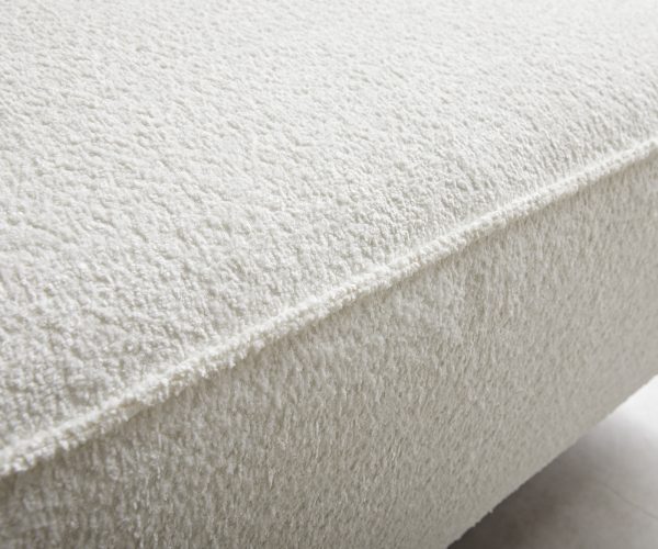 Pohovka v tvare U Sirpio D 330x240 cm bouclé krémovo-biele variabilné ležadlo - Image 5