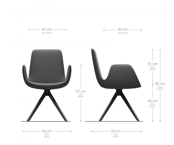 Ilia-Flex otočná stolička s podrúčkami krížová základňa štvorcová zlatá mikrovlákno béžová 180° - Image 6