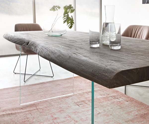 Jedálenský stôl Edge 180x90 cm XL akácia platina - Image 4