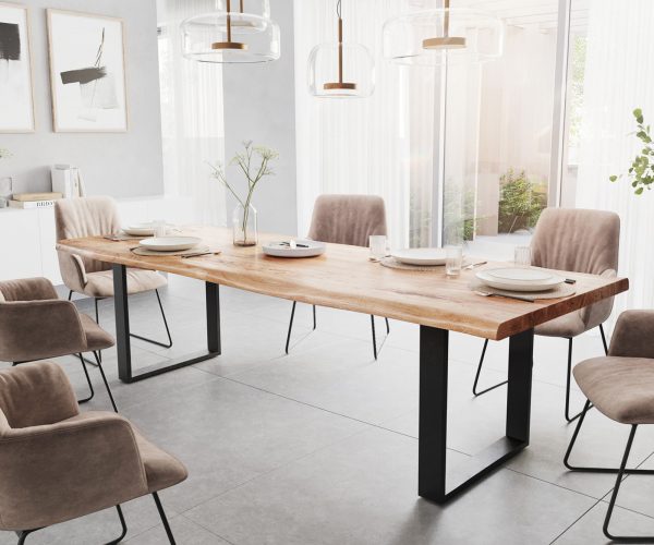 Jedálenský stôl Edge 280x100 cm XL prírodná akácia live
