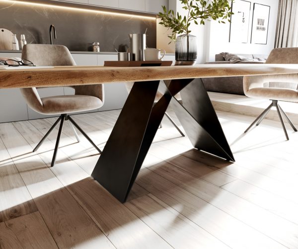 Jedálenský stôl Edge 260x100 cm XL prírodná akácia live - Image 5