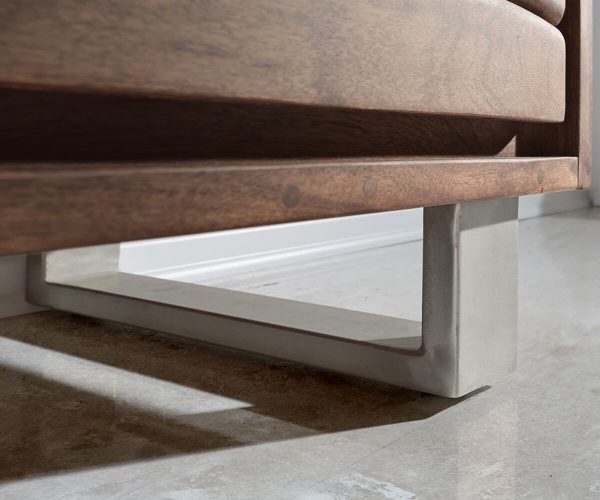 TV stolík Live Edge 146 cm akáciová hnedá 3 zásuvky 1 priehradka - Image 7