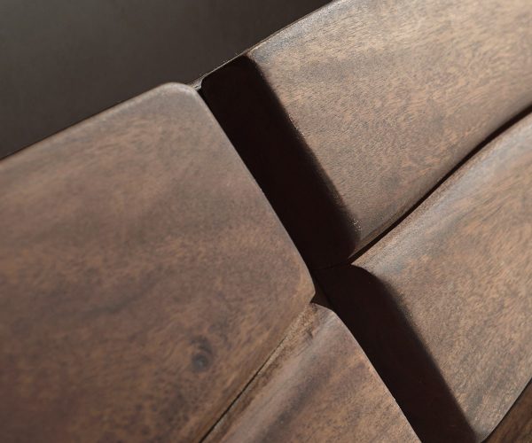 TV stolík Live Edge 146 cm akáciová hnedá 3 zásuvky 1 priehradka - Image 6