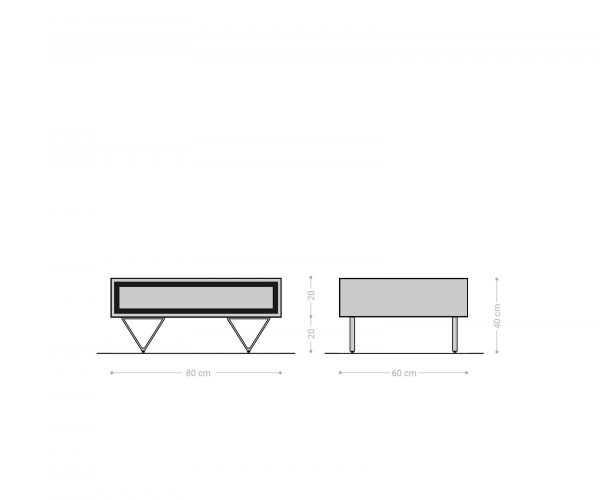 Konferenčný stolík Stonegrace 80x60x40 cm akáciová hnedá 2 zásuvky kamenná dyha - Image 6