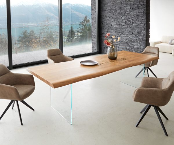 Jedálenský stôl Edge 260x100 cm XL prírodná akácia live - Image 7