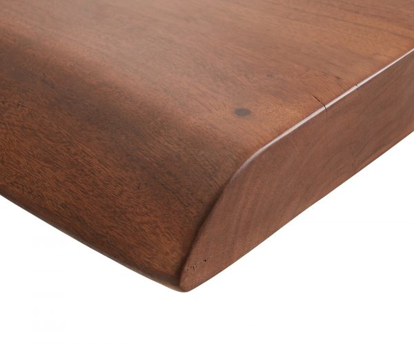 Jídelní stůl Edge 180x90 cm XL akácie hnědá skleněná podnož - Image 5