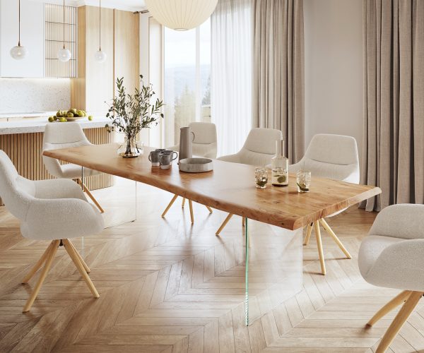 Jedálenský stôl Edge 280x100 cm XL prírodná akácia live