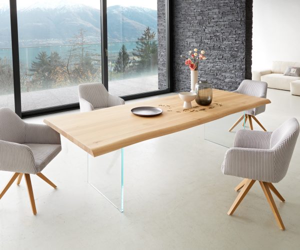 Jedálenský stôl Edge 260x100 cm prírodný dub - Image 7