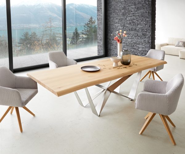 Jedálenský stôl Edge 260x100 cm prírodný dub - Image 7