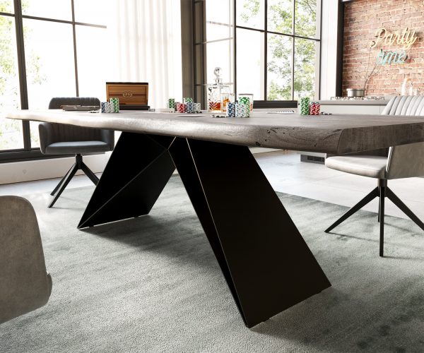 Jedálenský stôl Edge 260x100 cm XL akácia platina - Image 4