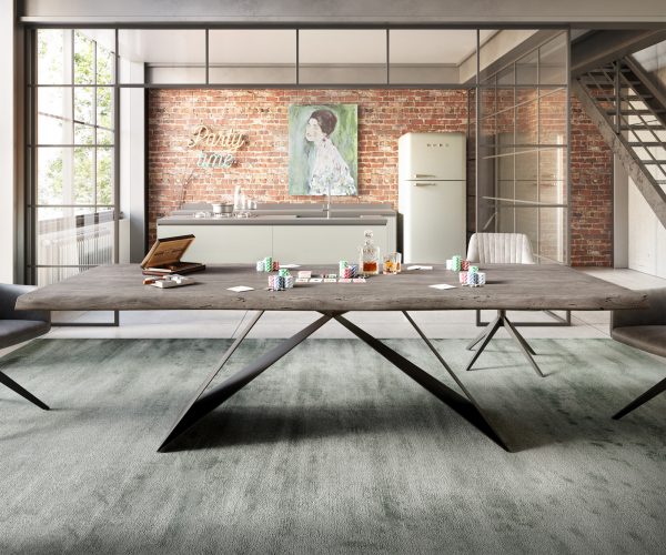 Jedálenský stôl Edge 260x100 cm XL akácia platina - Image 6