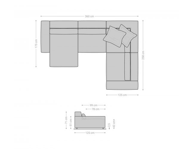Pohovka v tvare U Sirpio XL 360x260 cm plyšová manšestrová béžová variabilná ležadlo - Image 10