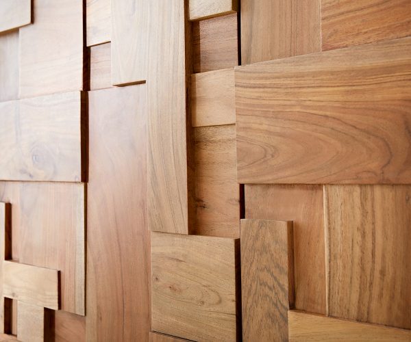 Konferenčný stolík Puzzle 120 cm prírodná akáciová podnož kovová čierna - Image 3
