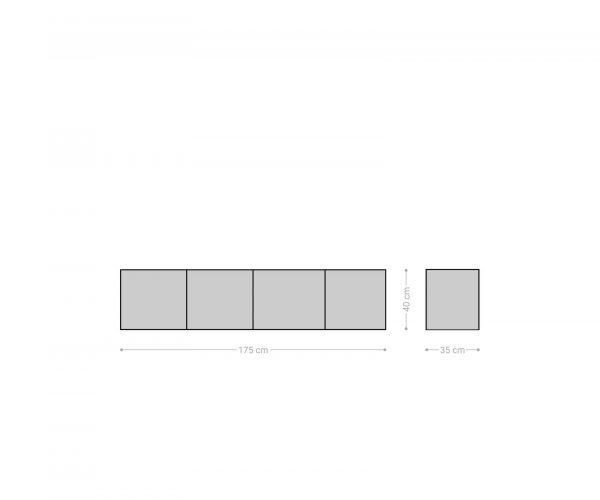TV stolík Puzzle 175 cm prírodná akácia na zavesenie - Image 7