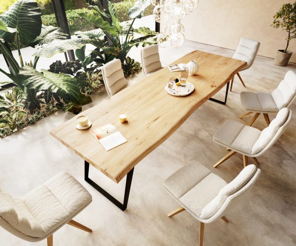 Jedálenský stôl Edge 300x100 cm prírodný dub živý - Image 2