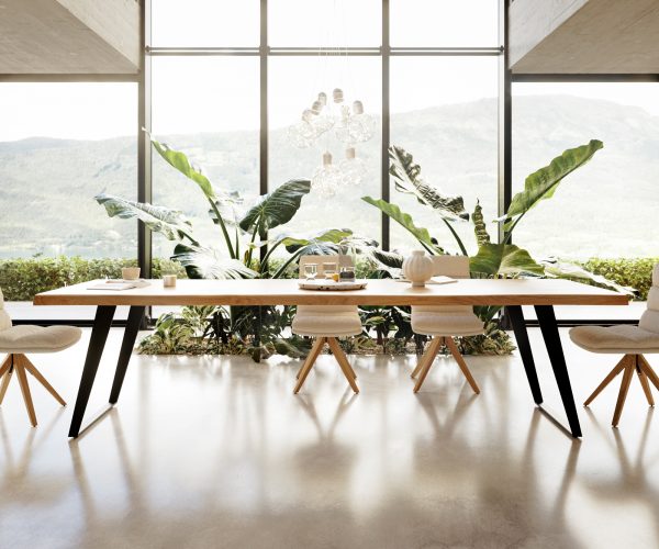 Jedálenský stôl Edge 300x100 cm prírodný dub živý - Image 4