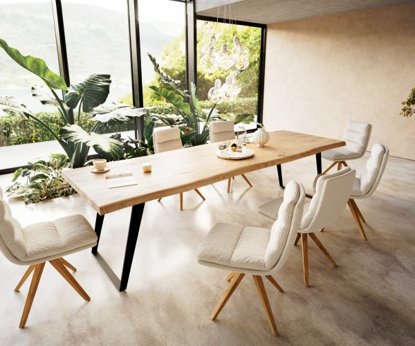 Jedálenský stôl Edge 300x100 cm prírodný dub živý - Image 6
