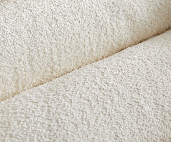 Otočná stolička Nube-Flex so širokou krížovou základňou z nehrdzavejúcej ocele bouclé biela 180° taštičkové pružiny - Image 4