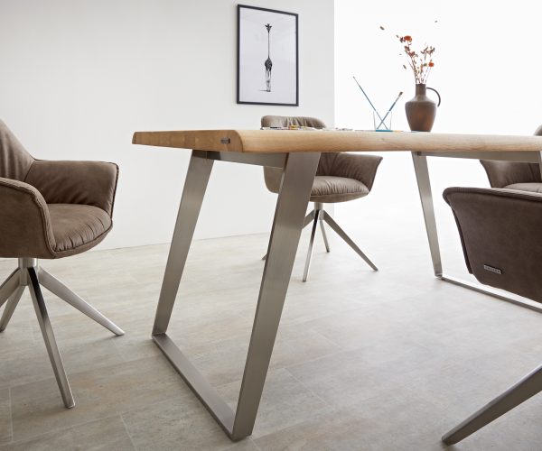 Jedálenský stôl Edge 160x90 cm prírodný dub - Image 5