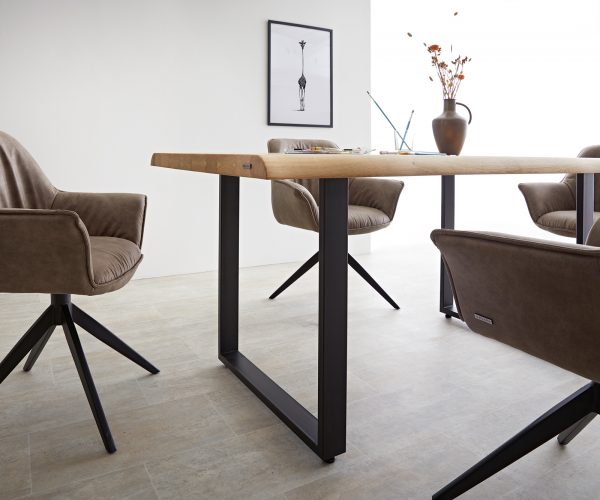 Jedálenský stôl Edge 160x90 cm prírodný dub - Image 5