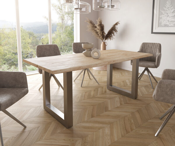 Jedálenský stôl Edge 180x90 cm akácia šampanské