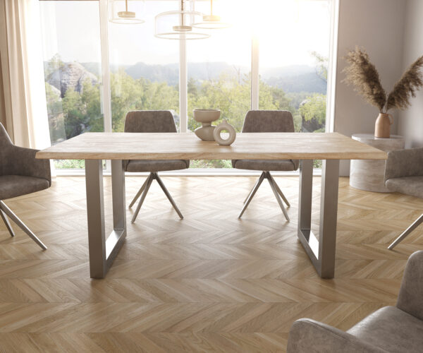 Jedálenský stôl Edge 180x90 cm akácia šampanské - Image 2