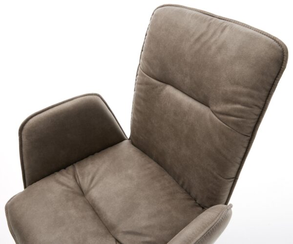 Jedálenská stolička Vinja-Flex s konzolovou základňou plochá zlatá mikrovlákno taupe - Image 5