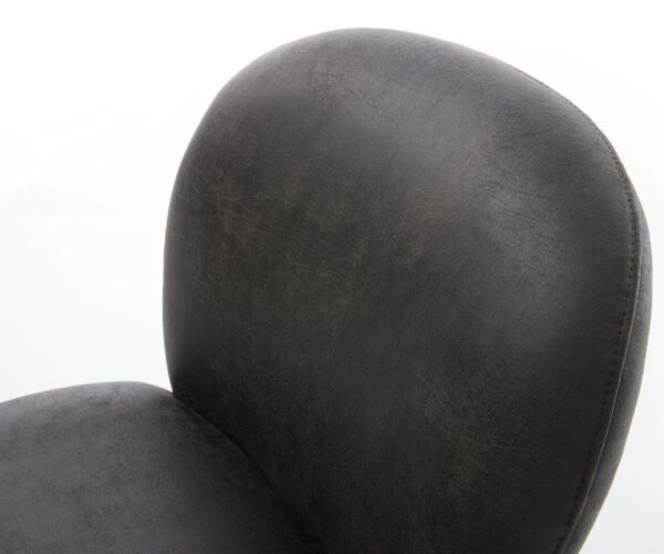 Jedálenská stolička Nube-Flex krížová základňa široká kovová mikrovlákno antracit vintage - Image 5