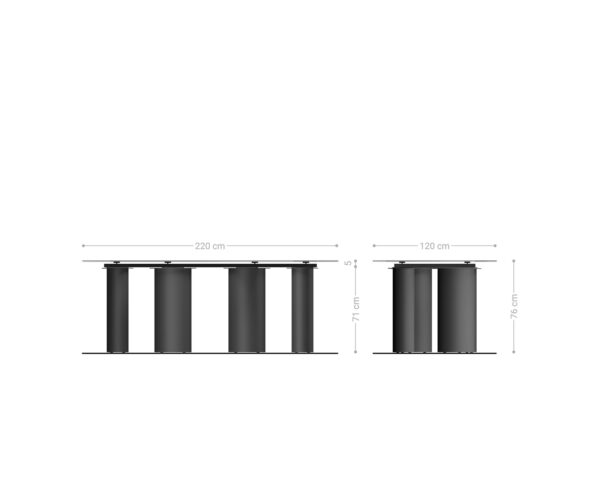 Jedálenský stôl 220x120 keramický Minas Melange bielo-béžová podnož z nehrdzavejúcej ocele - Image 8