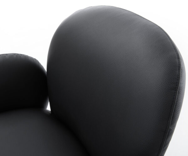 Jedálenská stolička Nube-Flex pravá koža čierna podnož zúžené vreckové pružiny - Image 4