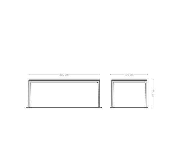 Jedálenský stôl Escina 200x100 cm keramický podstavec Laminam®Noir Desir hnedý - Image 9
