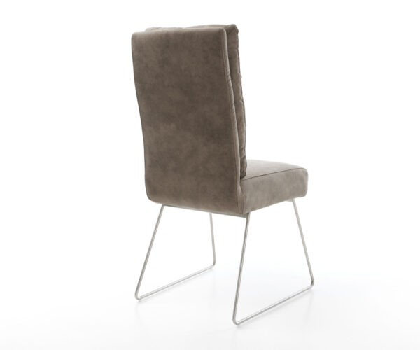 Jedálenská stolička Pela-Flex taupe vintage tenká základňa z nerezovej ocele - Image 5