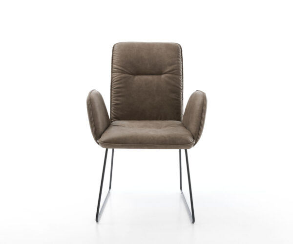 Jedálenská stolička Vinja-Flex taupe vintage tenká základňa čierna - Image 2
