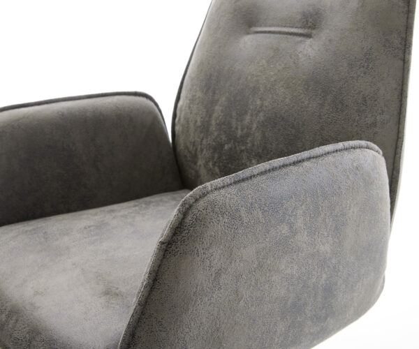 Jedálenská stolička Zoa-Flex sivá vintage čierna tenká podstava - Image 4