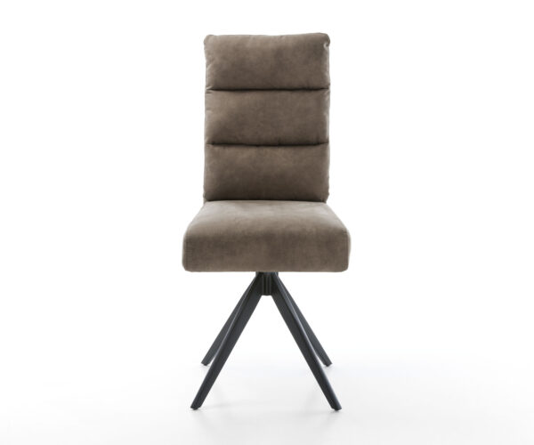 Otočná stolička Pela-Flex taupe vintage krížová základňa štvorcová čierna - Image 2