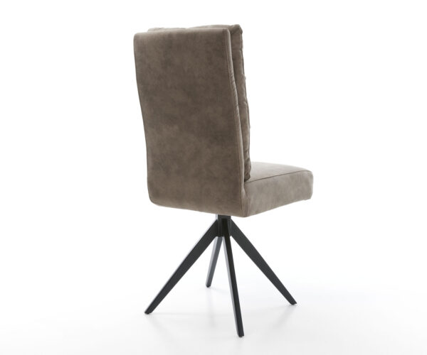 Otočná stolička Pela-Flex taupe vintage krížová základňa štvorcová čierna - Image 5