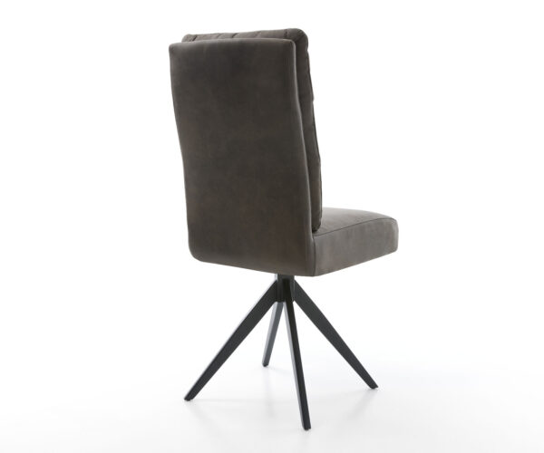 Otočná stolička Pela-Flex antracitová vintage krížová základňa štvorcová čierna - Image 5
