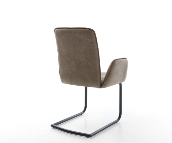 Jedálenská stolička Vinja-Flex taupe vintage konzolový podstavec okrúhly čierny - Image 5