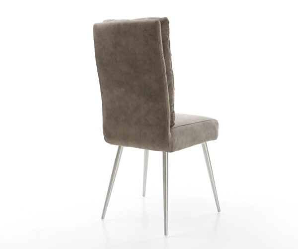 Jedálenská stolička Pela-Flex taupe vintage kužeľovitá podnož z nerezovej ocele - Image 5