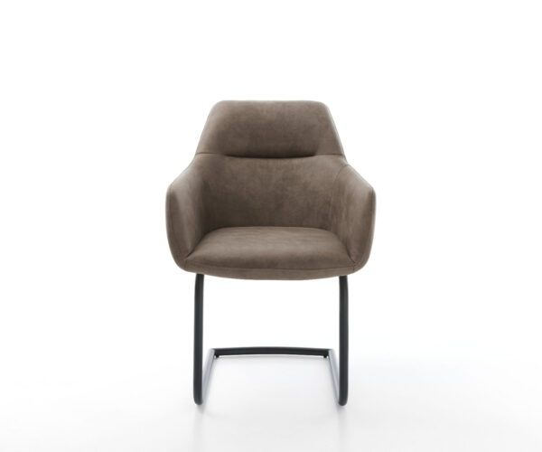 Jedálenská stolička Pejo-Flex taupe vintage konzolová základňa okrúhla čierna - Image 2