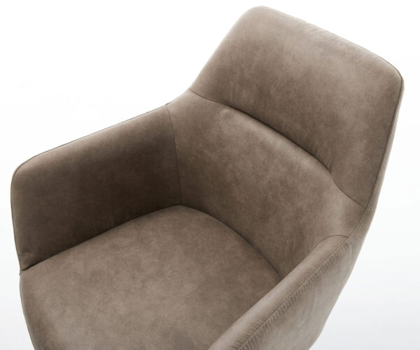 Jedálenská stolička Pejo-Flex taupe vintage konzolová základňa okrúhla čierna - Image 4