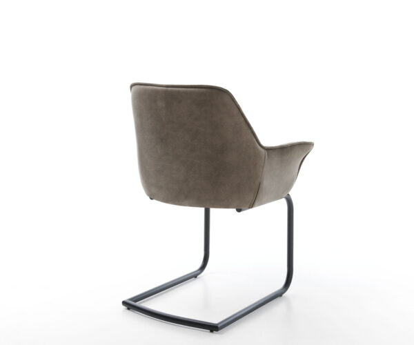 Kaira-Flex jedálenská stolička taupe vintage konzolový podstavec okrúhly čierny - Image 5