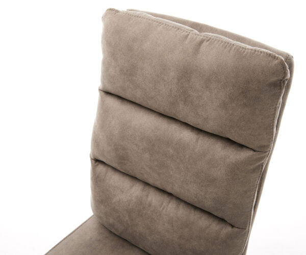 Otočná stolička Pela-Flex taupe vintage krížová základňa zúžená z nerezovej ocele - Image 4