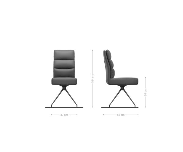 Otočná stolička Pela-Flex taupe vintage krížová základňa zúžená z nerezovej ocele - Image 6