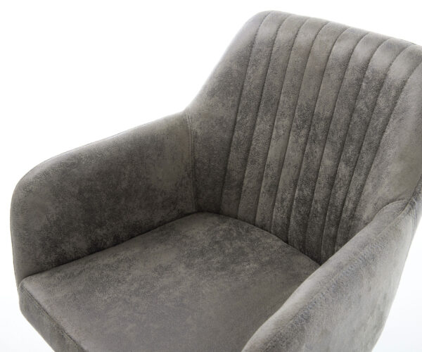 Otočná stolička Greg-Flex šedá vintage krížová základňa zúžená čierna - Image 4
