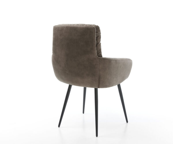 Jedálenská stolička Abelia-Flex s podrúčkami taupe vintage kužeľovou základňou čierna - Image 5
