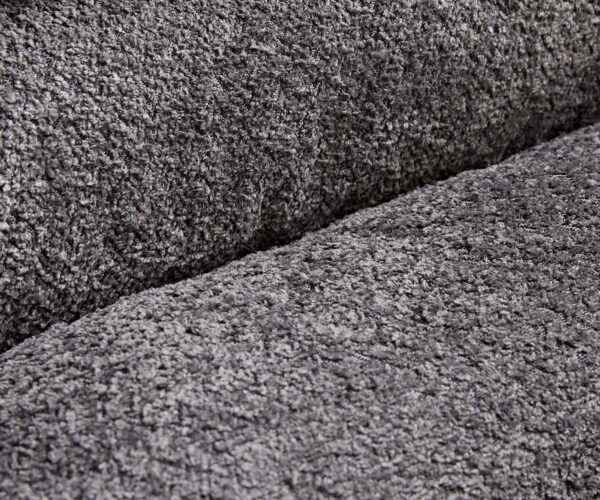 Abelia-Flex otočná stolička s krížovou základňou štvorcová čierna bouclé sivá - Image 3