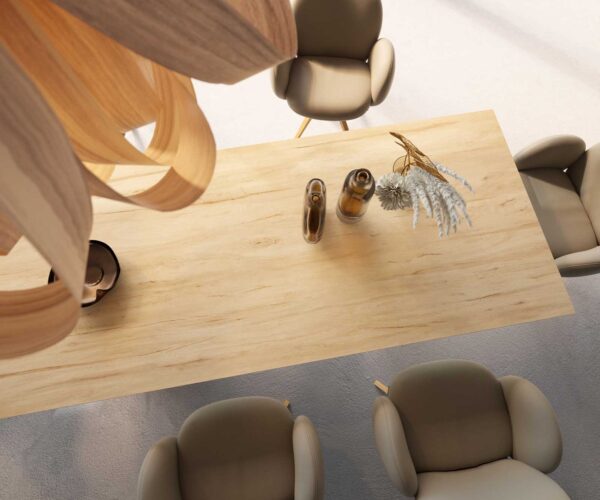 Jedálenský stôl Edge 300x100 keramický Laminam® Sabbia cross plochý oceľový čierny - Image 6