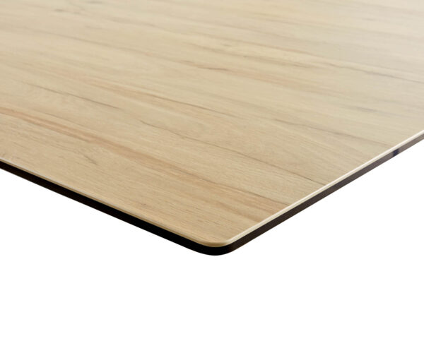 Jedálenský stôl Edge 180-220x100 keramický Laminam® Sabbia krížová podstava štvorcová čierna skladacia - Image 5