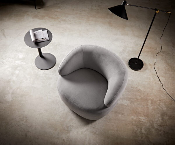 Lounge Jedálenská stolička Nova 88x88 cm z mikrovlákna sivá - Image 6